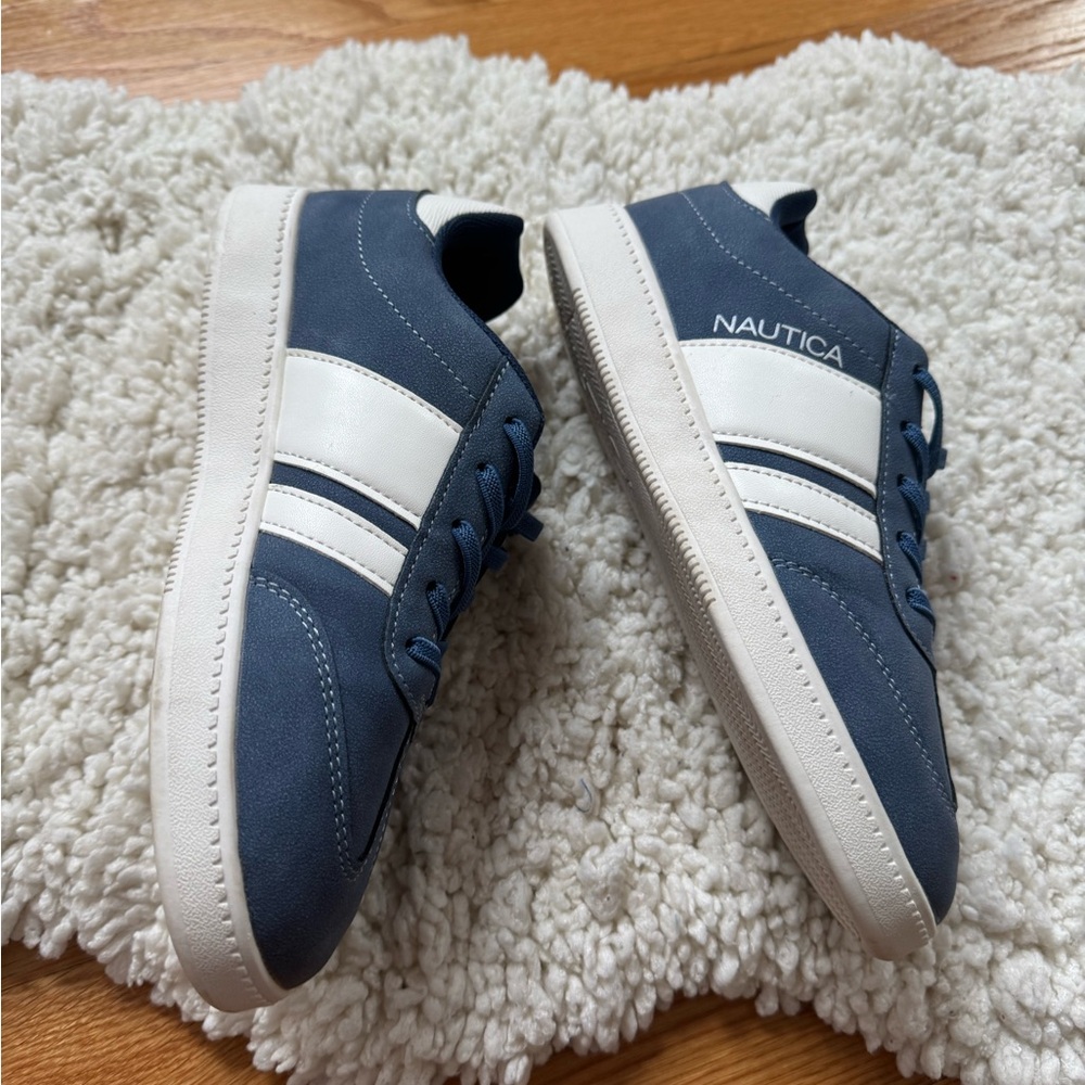 Nautilus Blue and White Sneakers Sleek Design
